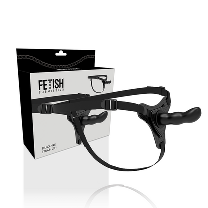 FETYSZYSTYCZNY UPRZĄŻ UMIESZAJĄCY - CZARNY SILIKONOWY PUNKT G 16 CM