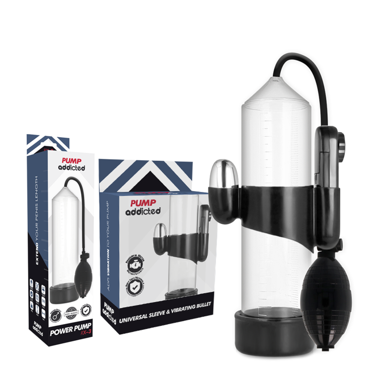 UZALEŻNIONY OD POMPY - PRZEŹROCZYSTY WIBRATOR RX3