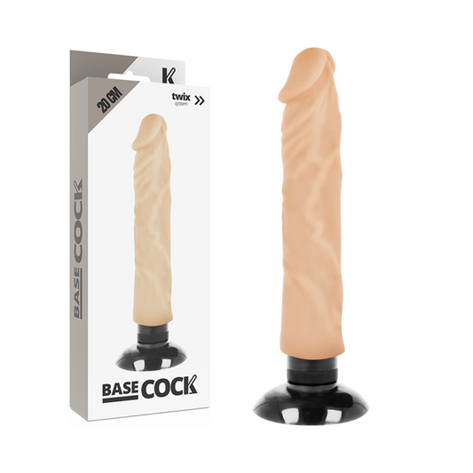 BASECOCK - REALISTYCZNY WIBRATOR 2-1 MIĘSO 20 CM -O- 4 CM