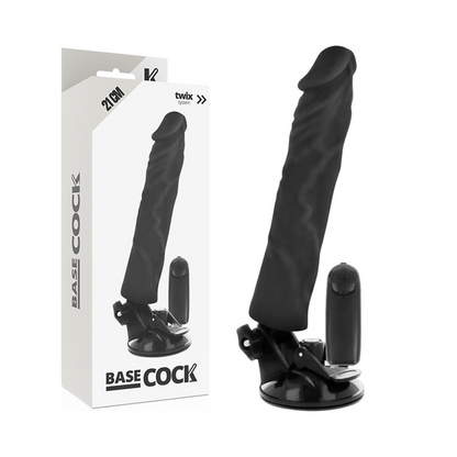 BASECOCK - REALISTYCZNY WIBRATOR Z PILOTEM FLESH 21 CM -O- 4 CM