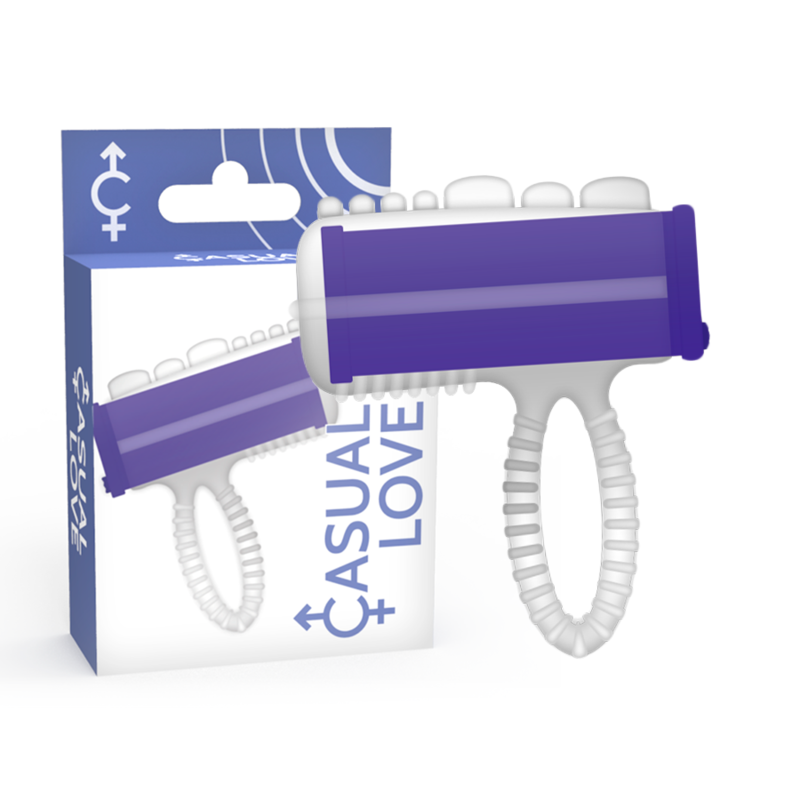 CASUAL LOVE - WIBRACYJNY PIERŚCIEŃ DO JĘZYKA W KOLORZE FIOLETOWYM