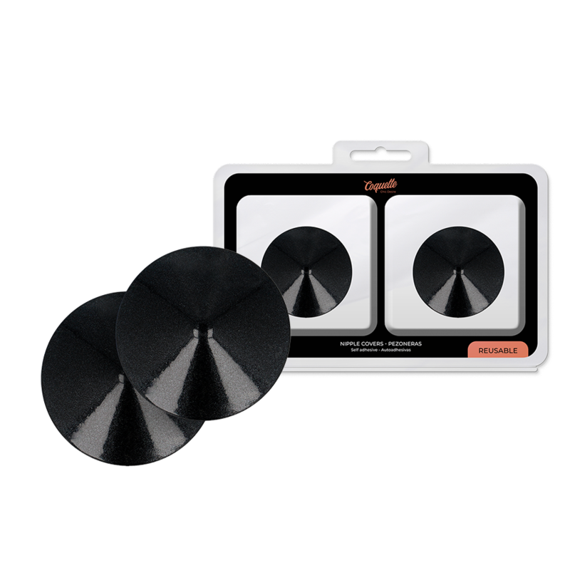 COQUETTE CHIC DESIRE - NAKŁADKI NA SUTKI CZARNE KRĄŻKI