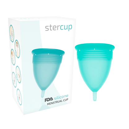 STERCUP - silikonowy kubek menstruacyjny FDA w kolorze akwamaryny - rozmiar S