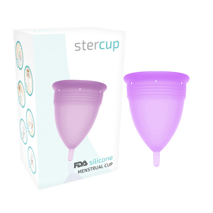 STERCUP - FDA SILIKONOWY KUBEK MENSTRUACYJNY FIOLETOWY - ROZMIAR S