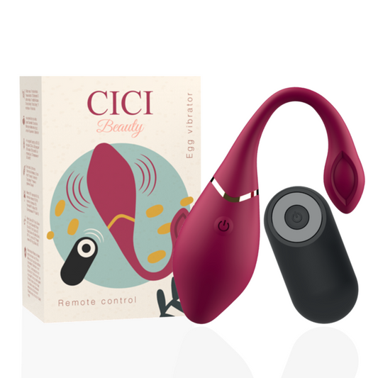 CICI BEAUTY - PREMIUM SILIKONOWY WIBRATOR JAJECZNY Z PILOTEM
