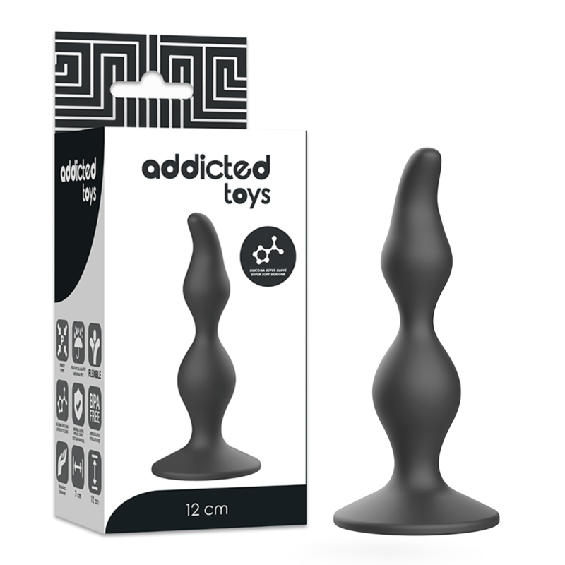 ADDICTED TOYS - KOREK ANALNY SEKSUALNY 12 CM CZARNY