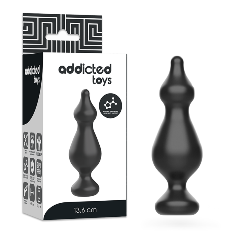 ADDICTED TOYS - KOREK ANALNY SEKSUALNY 13,6 CM CZARNY
