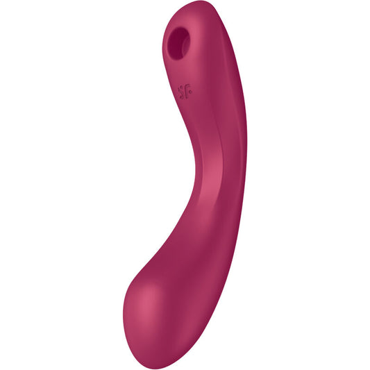 SATISFYER - CURVE TRINITY 1 WIBRACJE PULSUJĄCE POWIETRZE CZERWONE