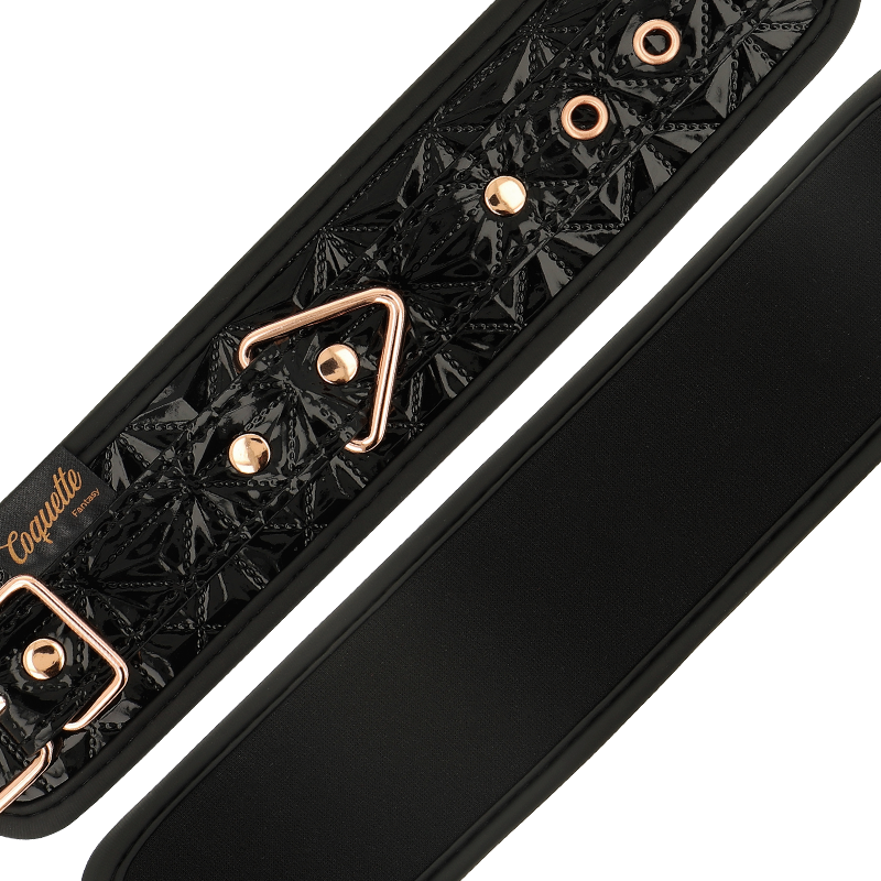 COQUETTE CHIC DESIRE - KAJDANKI PREMIUM Z PODSZEWKĄ Z NEOPRENU W KOLORZE CZARNYM