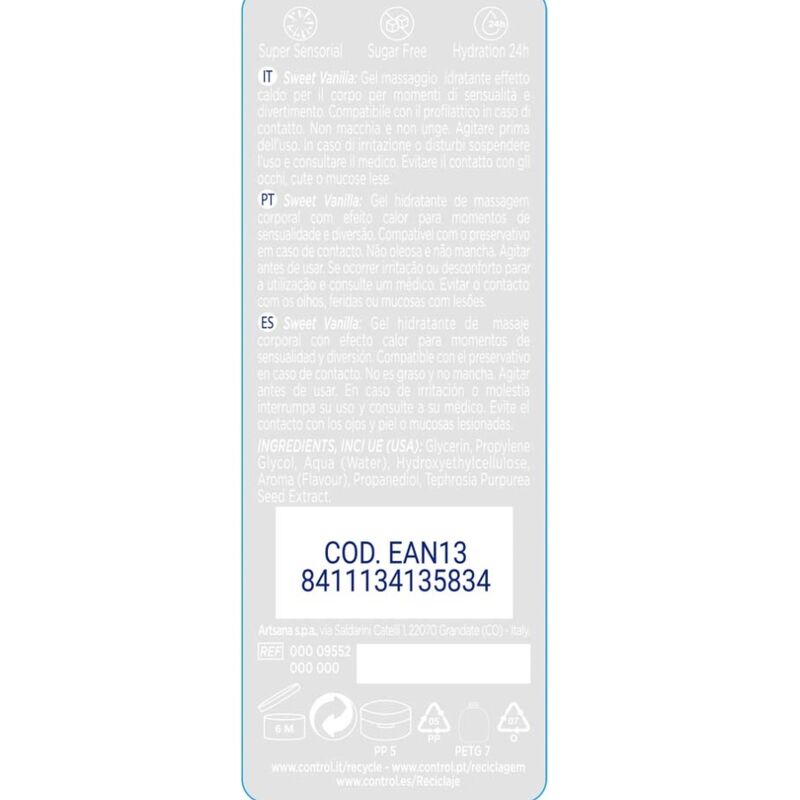 KONTROLA - 2 W 1 MASAŻ I PRZYJEMNOŚĆ SŁODYCZ MADAGASKARU 200 ML