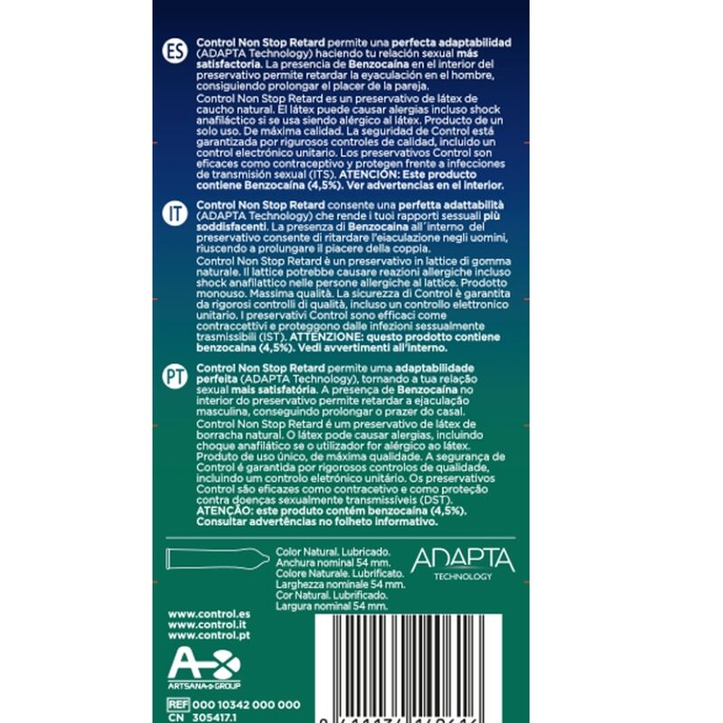CONTROL - PREZERWATYWY NON STOP RETARD 12 SZTUK