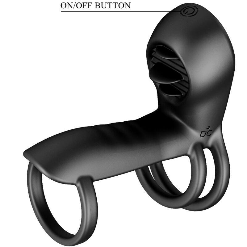 PRETTY LOVE - JAMMY PENIS HEATH 12 WIBRACJI Z ŁADOWALNYM SILIKONOWYM JĘZYKIEM