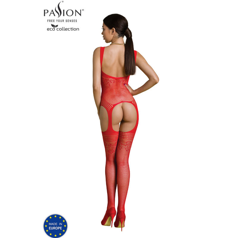 PASSION - KOLEKCJA ECO BODYSTOCKING ECO BS008 CZARNY