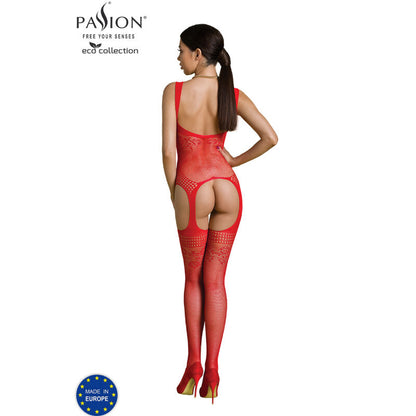 PASSION - KOLEKCJA ECO BODYSTOCKING ECO BS008 CZARNY