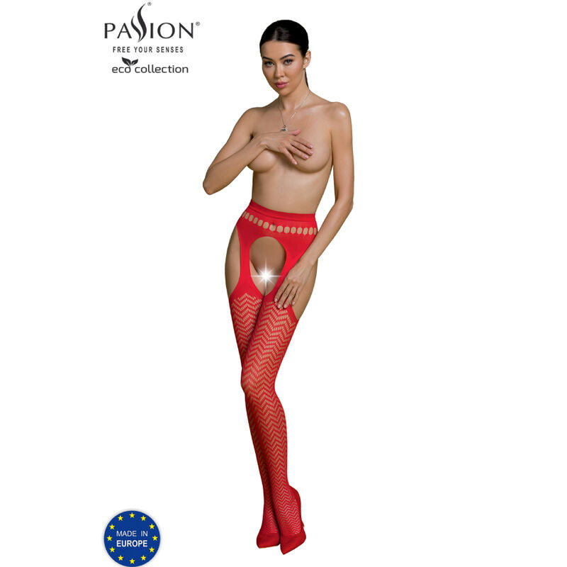 PASJA - KOLEKCJA ECO BODYSTOCKING ECO S002 CZERWONY