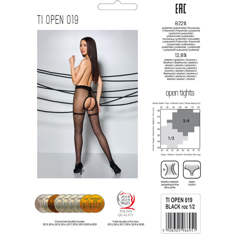 PASSION - TIOPEN 019 CZARNE RAJSTOPY 1/2 20 DEN