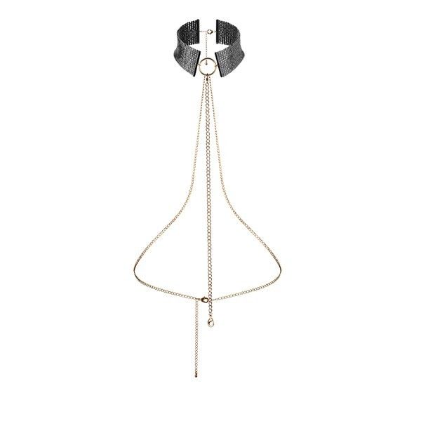 BIJOUX - DÉSIR MÉTALLIQUE CZARNY METALICZNY NASZYJNIK
