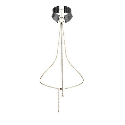 BIJOUX - DÉSIR MÉTALLIQUE CZARNY METALICZNY NASZYJNIK