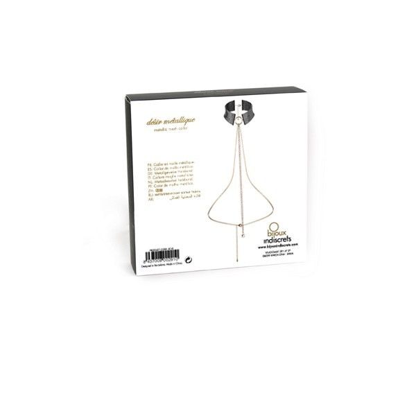 BIJOUX - DÉSIR MÉTALLIQUE CZARNY METALICZNY NASZYJNIK