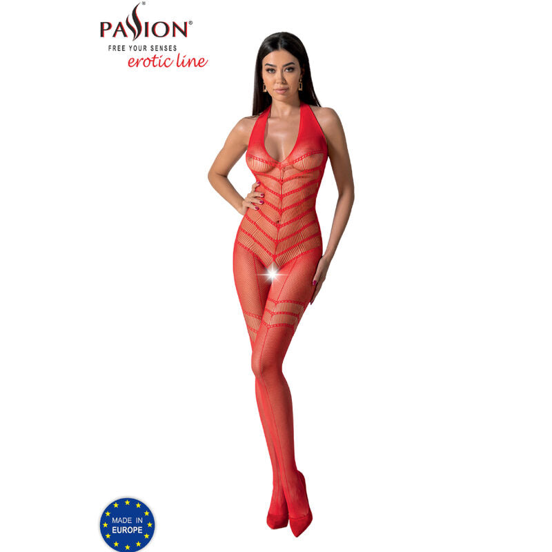PASSION - BS100 BODYSTOCKING CZARNY JEDNORAZOWY ROZMIAR