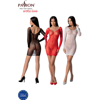 PASSION - BS101 BODYSTOCKING CZARNY JEDNORAZOWY ROZMIAR