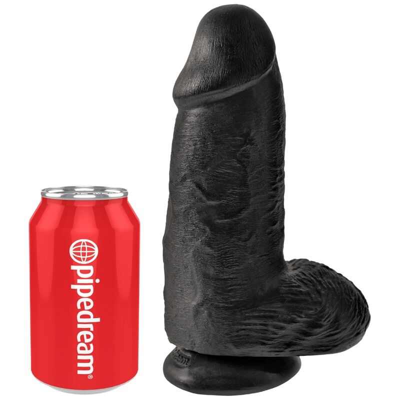 KING COCK - PUSZYSTY REALISTYCZNY PENIS 23 CM CZARNY