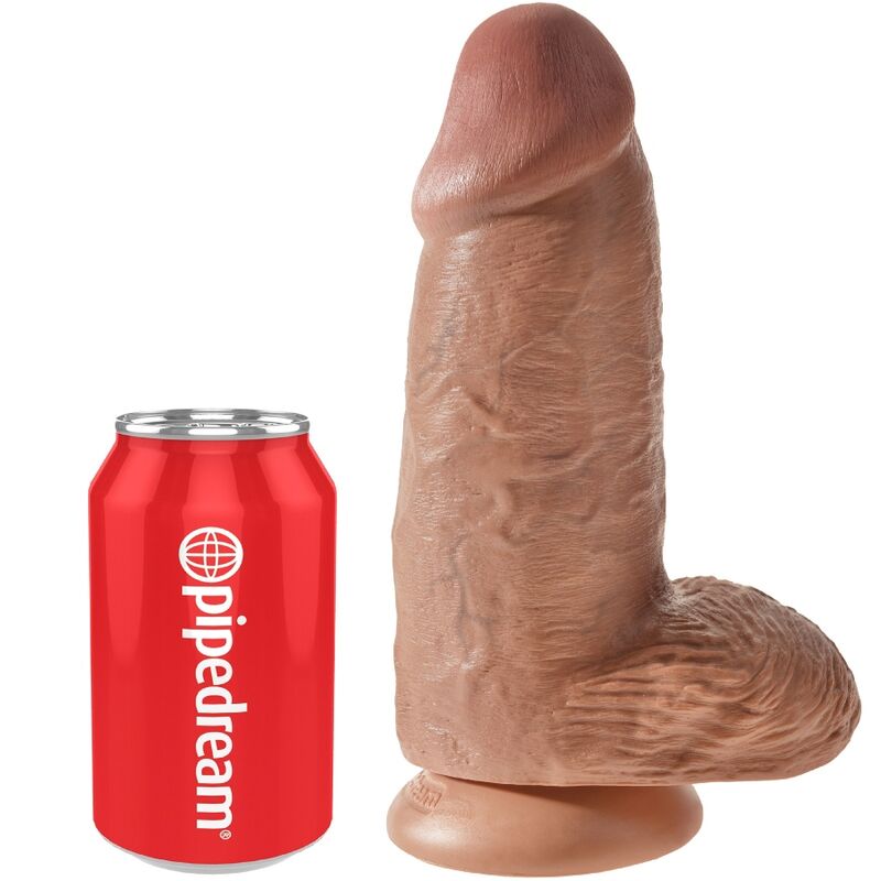 KING COCK - PUSZYSTY REALISTYCZNY PENIS 23 CM KARMEL