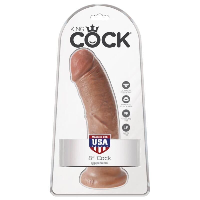 KING COCK - REALISTYCZNY PENIS 19,5 CM KARMELOWY