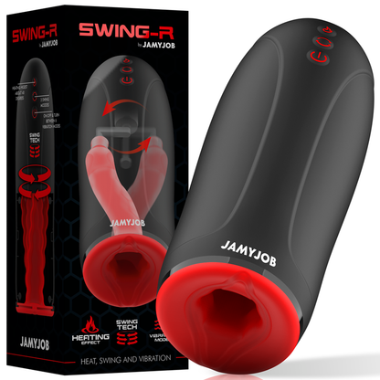 JAMYJOB - MASTURBATOR Z EFEKTEM GRZEWCZYM SWING-R, TECHNOLOGIĄ SWING I WIBRACJĄ