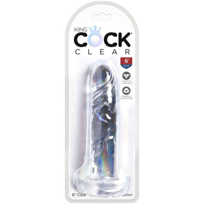 KING COCK - PRZEŹROCZYSTY REALISTYCZNY PENIS 15,5 CM PRZEŹROCZYSTY