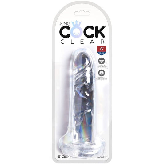 KING COCK - PRZEŹROCZYSTY REALISTYCZNY PENIS 15,5 CM PRZEŹROCZYSTY