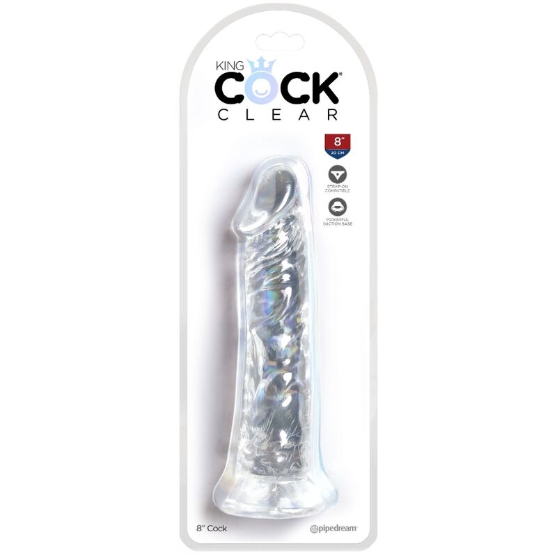KING COCK - PRZEŹROCZYSTY REALISTYCZNY PENIS 19,7 CM PRZEŹROCZYSTY