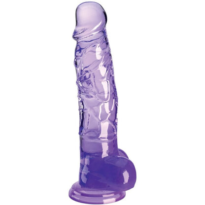 KING COCK - PRZEŹROCZYSTY REALISTYCZNY PENIS Z JĄDRAMI 16,5 CM FIOLETOWY