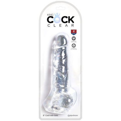 KING COCK - PRZEŹROCZYSTY REALISTYCZNY PENIS Z JĄDRAMI 16,5 CM PRZEŹROCZYSTY