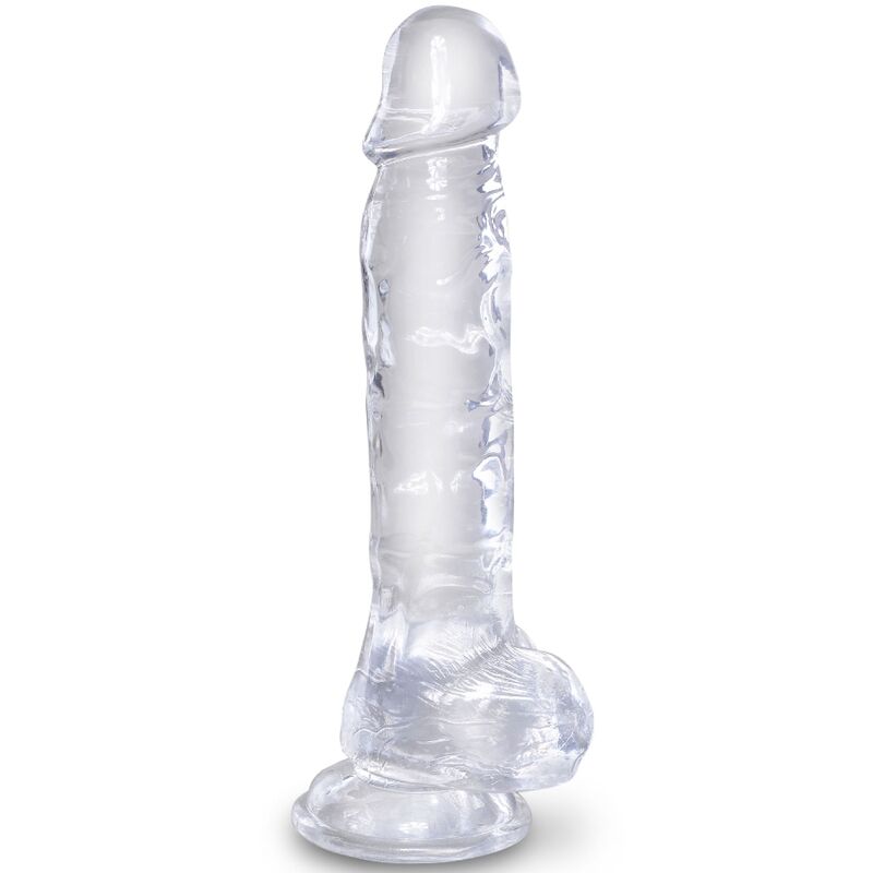 KING COCK - PRZEŹROCZYSTY REALISTYCZNY PENIS Z JĄDRAMI 16,5 CM PRZEŹROCZYSTY
