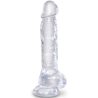 KING COCK - PRZEŹROCZYSTY REALISTYCZNY PENIS Z JĄDRAMI 16,5 CM PRZEŹROCZYSTY