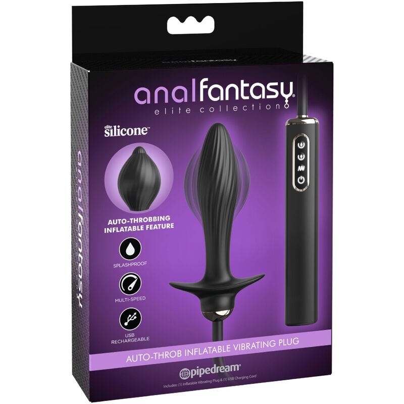 ANAL FANTASY ELITE COLLECTION - DMUCHANY KOREK I WIBRATOR AUTOMATYCZNIE TĘTNIĄCY