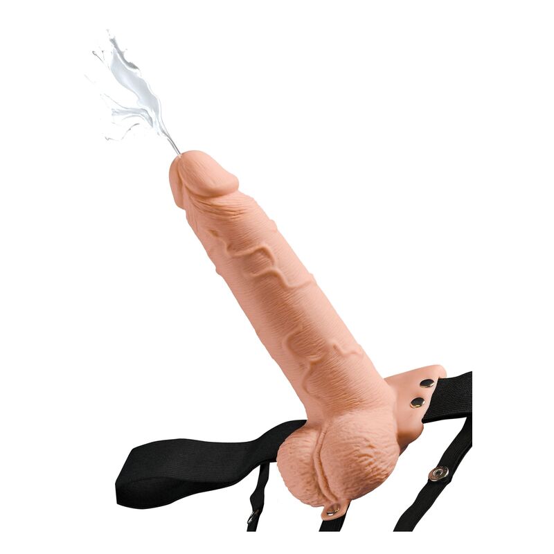 SERIA FANTASTYCZNA FETYSZ - REGULOWANA UPRZĄŻ REALISTYCZNY PENIS Z JĄDRAMI 19 CM