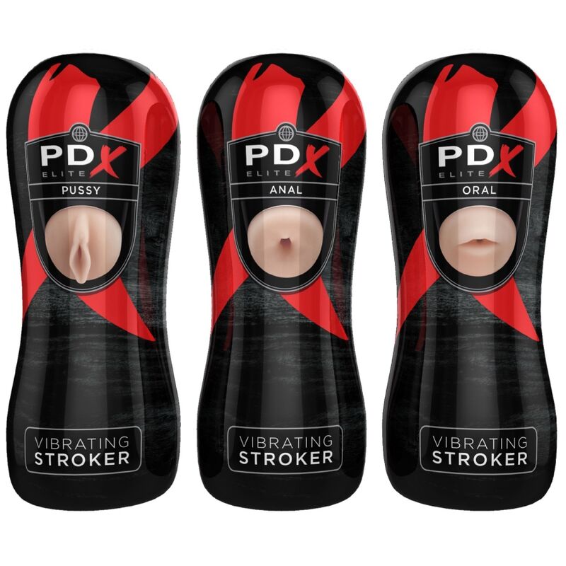 PDX ELITE - ZESTAW STROKER 12 SZTUK: 6X POCHWA, 3X ANO, 3X USTA