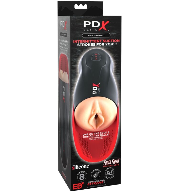 PDX ELITE - STROKER FUCK-O-MATIC VAGINA PODWÓJNA WIBRACJA PENIS I JĄDRA