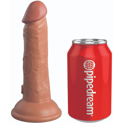 KING COCK - ELITARNEGO REALISTYCZNEGO SILIKONOWEGO DILDO 15,2 CM KARMELOWEGO
