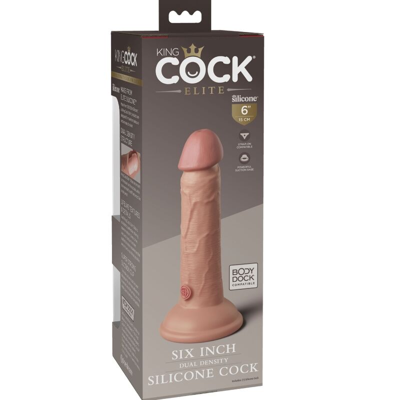 KING COCK - ELITARNEGO REALISTYCZNEGO SILIKONOWEGO DILDO 15,2 CM