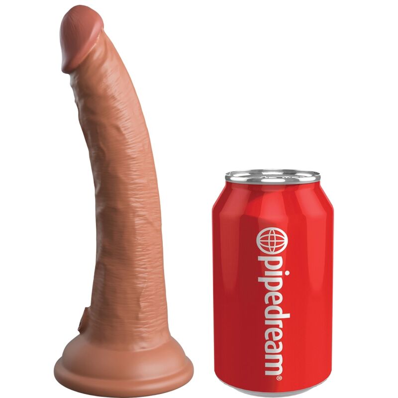 KING COCK - ELITARNEGO REALISTYCZNEGO SILIKONOWEGO DILDO 17,8 CM KARMELOWEGO