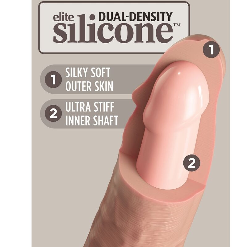 KING COCK - ELITARNEGO REALISTYCZNEGO SILIKONOWEGO DILDO 23 CM