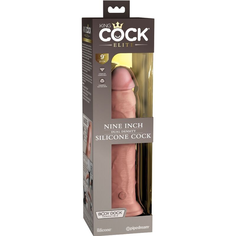 KING COCK - ELITARNEGO REALISTYCZNEGO SILIKONOWEGO DILDO 23 CM