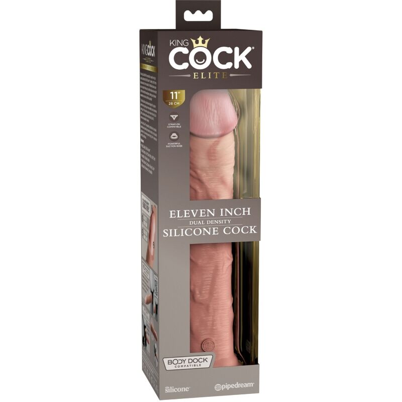 KING COCK - ELITARNEGO REALISTYCZNEGO SILIKONOWEGO DILDO 28 CM