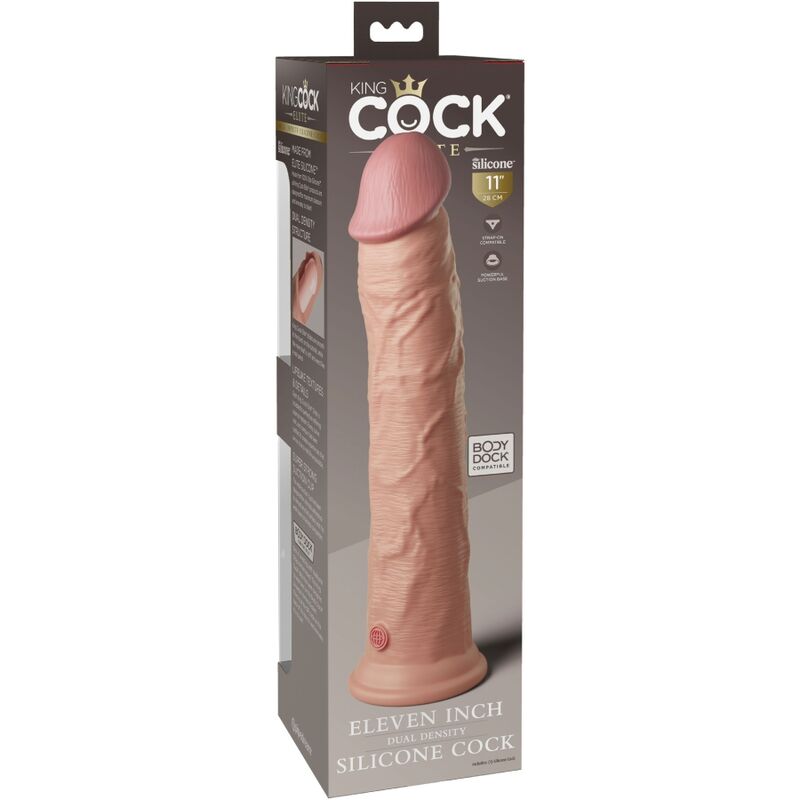 KING COCK - ELITARNEGO REALISTYCZNEGO SILIKONOWEGO DILDO 28 CM