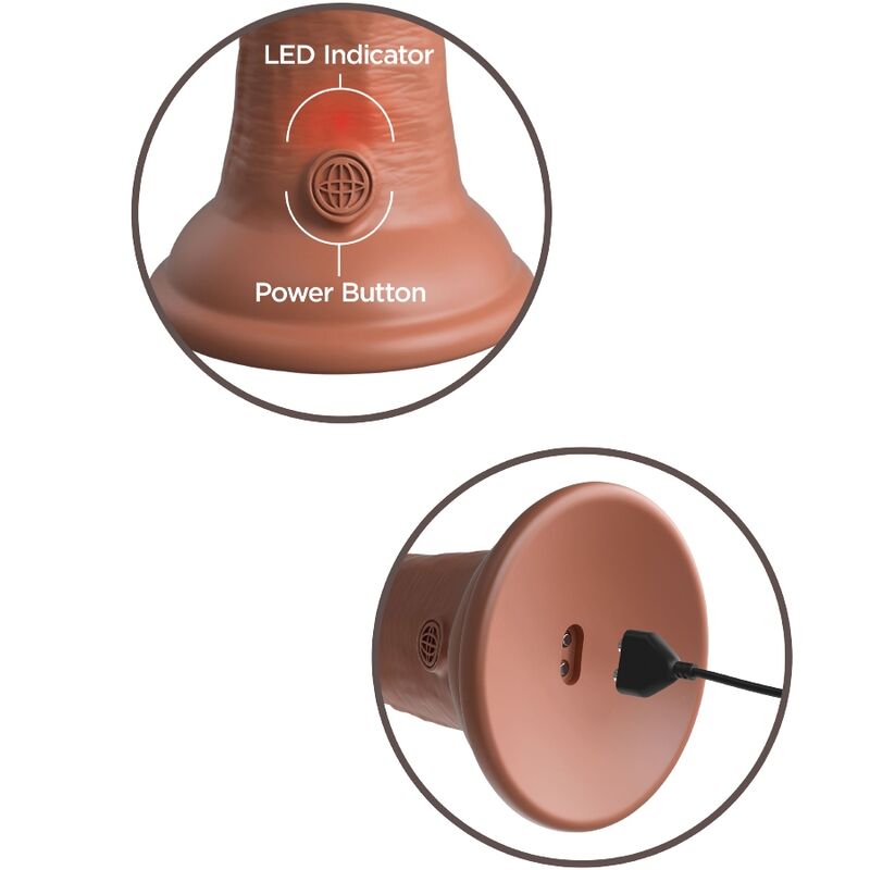 KING COCK - ELITARNEGO REALISTYCZNEGO WIBRATORA Z SILIKONU 15,2 CM KARMELOWY