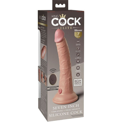 KING COCK - ELITARNY REALISTYCZNY WIBRATOR DILDO Z SILIKONOWYM PILOTEM 17,8 CM