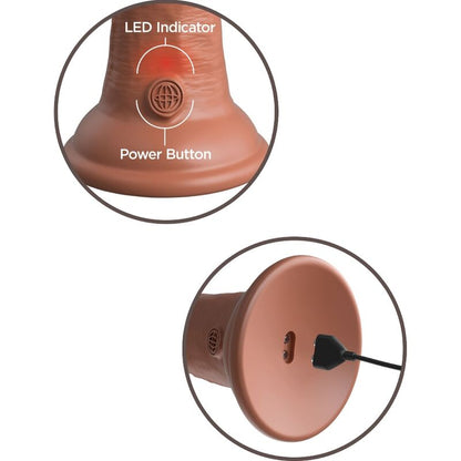 KING COCK - ELITARNEGO REALISTYCZNEGO WIBRATORA Z SILIKONU 20,3 CM KARMELOWY